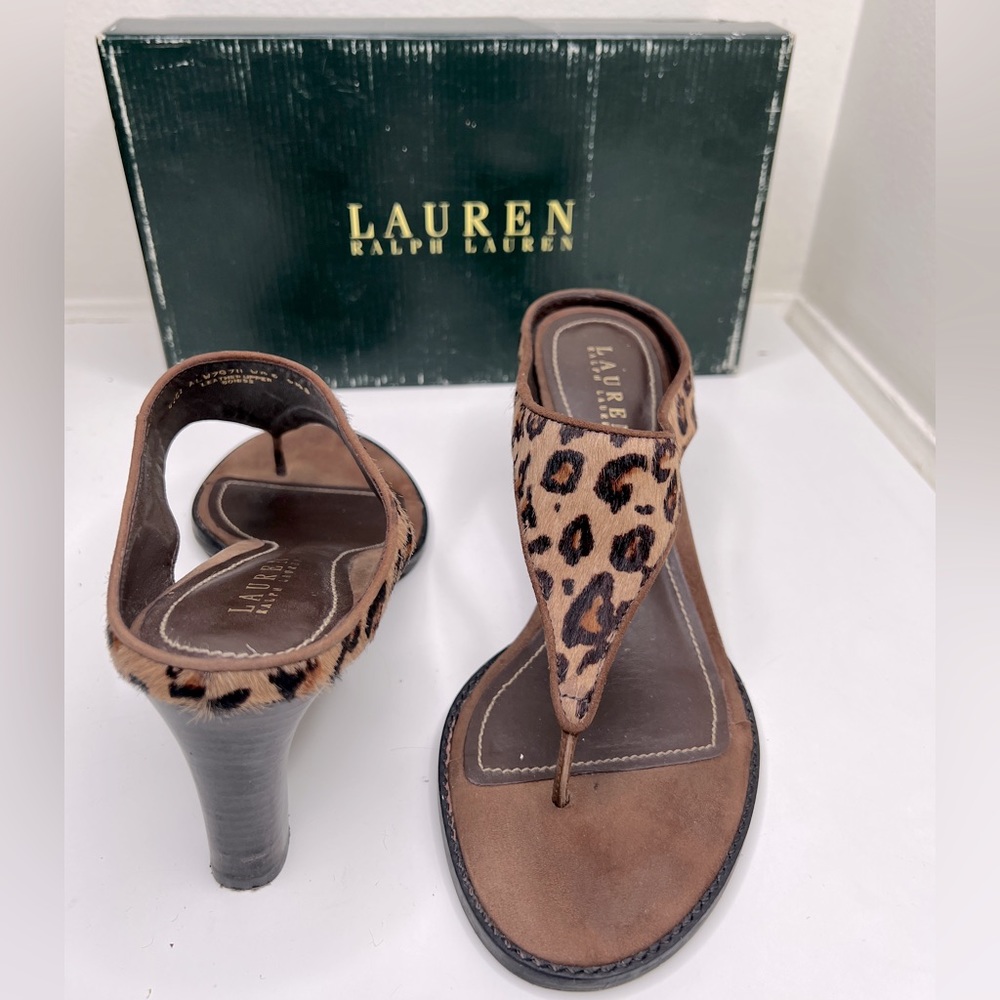 Ralph Lauren Thong and Heeled Slip on Sandal